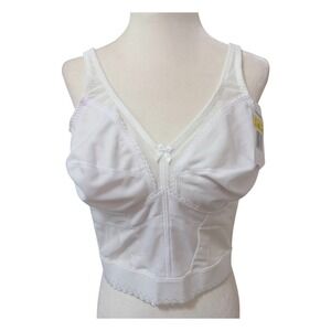 NEW Carnival Creations 720 Longline Bridal Bra 40C White Shapewear Lingerie